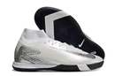Nike Air Zoom Mercurial Superfly 10 Elite IC Soccer Cleats - White and Silver