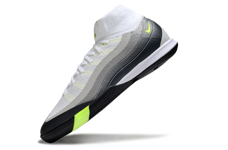 Nike Air Zoom Mercurial Superfly 10 Elite Air Max 95 IC Soccer Cleats - White, Gray, and Black