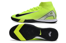 Nike Air Zoom Mercurial Superfly 10 Elite IC Soccer Cleats - Green, Silver and Black