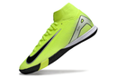 Nike Air Zoom Mercurial Superfly 10 Elite IC Soccer Cleats - Green, Silver and Black