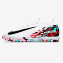 Chuteira Society Nike Air Zoom Mercurial Vapor 16 Elite TF - Branca, Vermelha e Preta