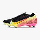 Chuteira Nike Air Zoom Mercurial Vapor 16 Vini Jr Elite SG - Preta, Amarela e Vermelha