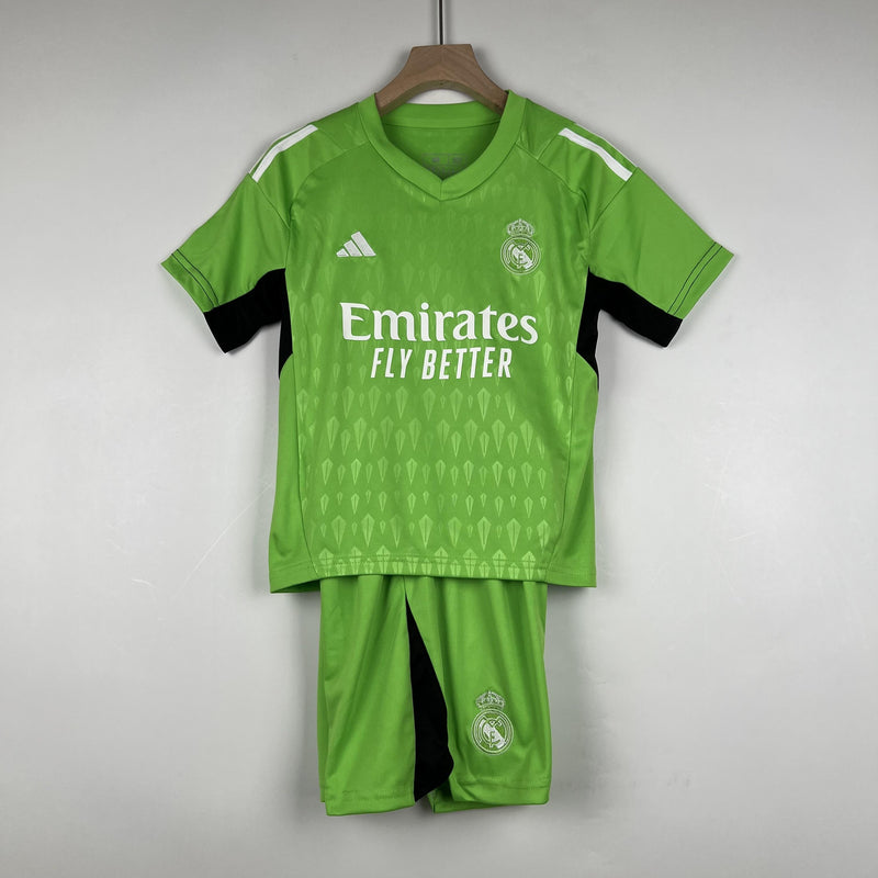 Real Madrid 23/24 Goalkeeper Kids Kit 