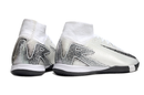 Nike Air Zoom Mercurial Superfly 10 Elite IC Soccer Cleats - White and Silver