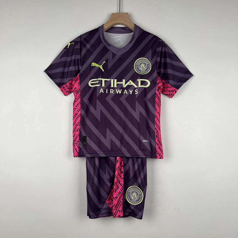 Manchester City Goalkeeper Kids Kit 23/24 