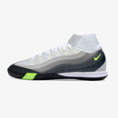 Nike Air Zoom Mercurial Superfly 10 Elite Air Max 95 IC Soccer Cleats - White, Gray, and Black