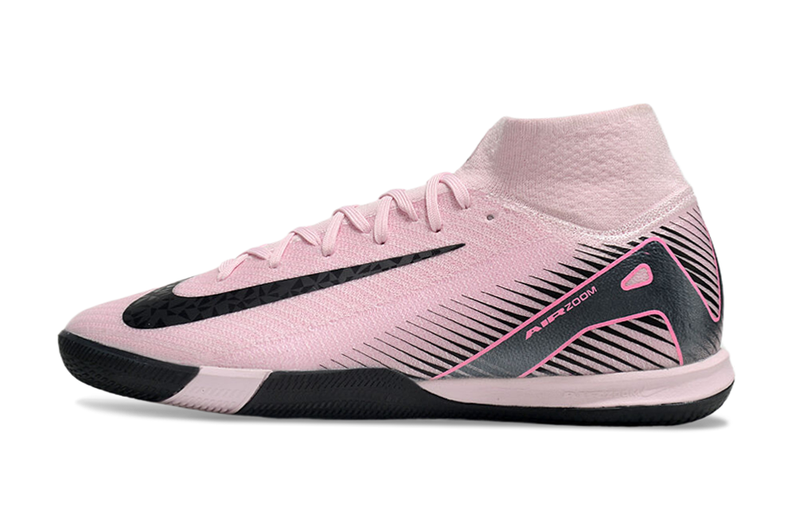 Nike Air Zoom Mercurial Superfly 10 Elite IC Soccer Cleats - Pink, Gray, and Black
