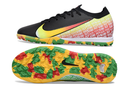 Chuteira Society Nike Air Zoom Mercurial Vapor 16 Vini Jr Elite TF - Preta, Verde e Amarela
