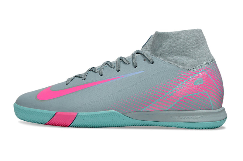 Nike Air Zoom Mercurial Superfly 10 Elite IC Soccer Cleats - Blue and Pink