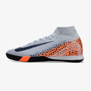 Nike Air Zoom Mercurial Superfly 10 Elite IC Soccer Cleats - Gray, Orange, and Black