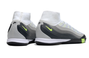 Nike Air Zoom Mercurial Superfly 10 Elite Air Max 95 IC Soccer Cleats - White, Gray, and Black