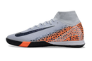 Nike Air Zoom Mercurial Superfly 10 Elite IC Soccer Cleats - Gray, Orange, and Black