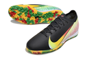 Chuteira Society Nike Air Zoom Mercurial Vapor 16 Vini Jr Elite TF - Preta, Verde e Amarela