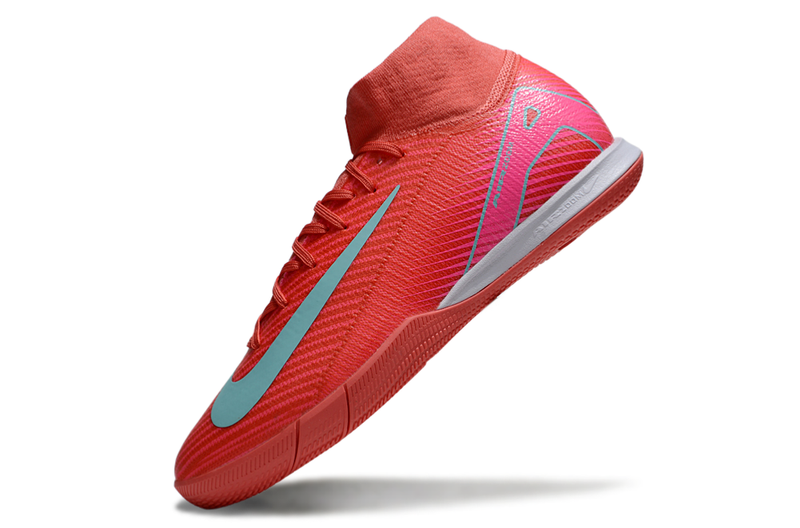 Nike Air Zoom Mercurial Superfly 10 Elite IC Soccer Cleats - Red, Pink, and Blue