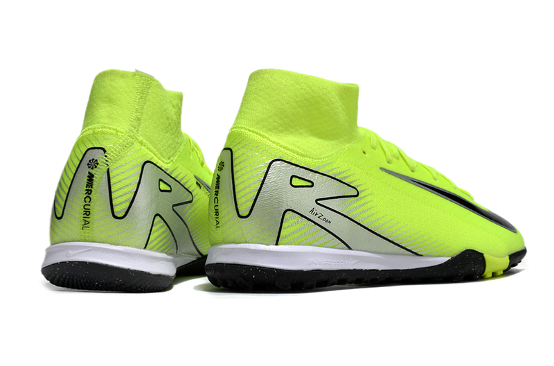 Nike Air Zoom Mercurial Superfly 10 Elite IC Soccer Cleats - Green, Silver and Black