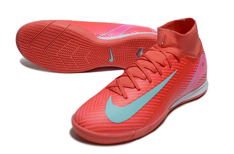 Nike Air Zoom Mercurial Superfly 10 Elite IC Soccer Cleats - Red, Pink, and Blue