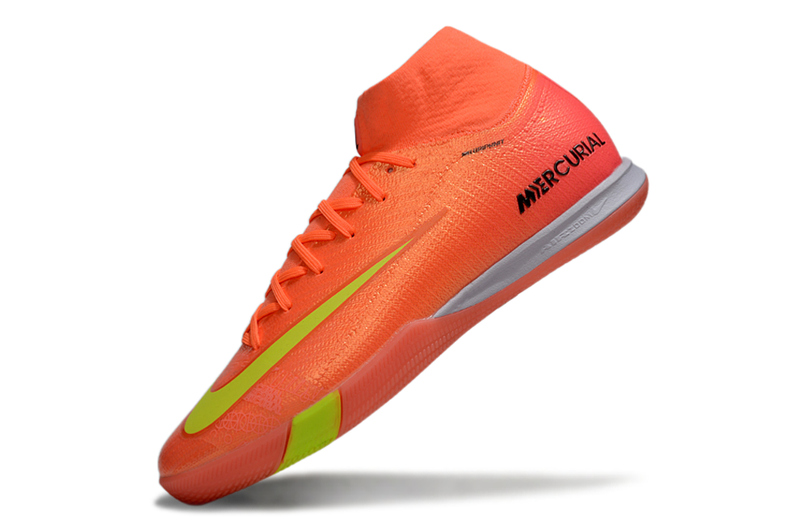 Nike Air Zoom Mercurial Superfly 10 Elite IC Soccer Cleats - Orange and Green