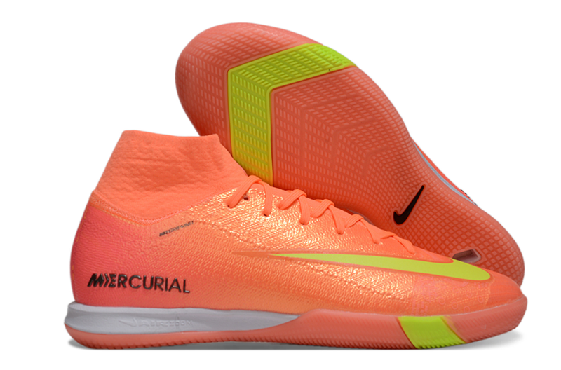Nike Air Zoom Mercurial Superfly 10 Elite IC Soccer Cleats - Orange and Green