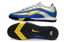 Chuteira Society Nike Air Zoom Mercurial Vapor 16 Elite R9 TF - Cinza, Azul e Amarela