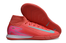 Nike Air Zoom Mercurial Superfly 10 Elite IC Soccer Cleats - Red, Pink, and Blue
